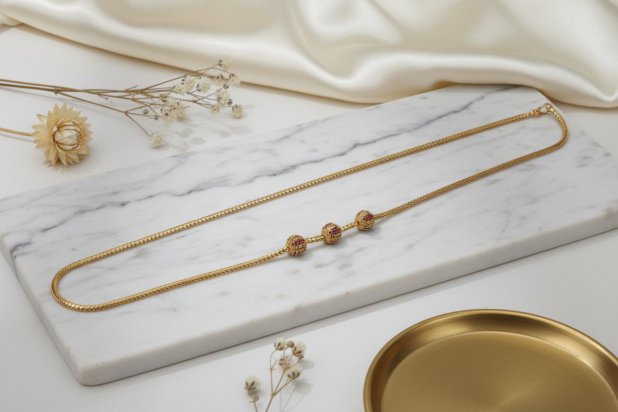 Multi Stone Ball chain