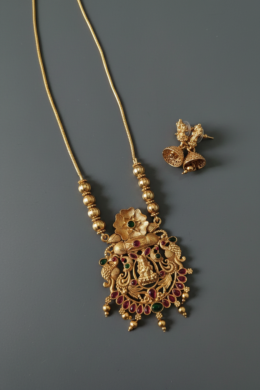 Multicolor-Matte-Lakshmi-Chain