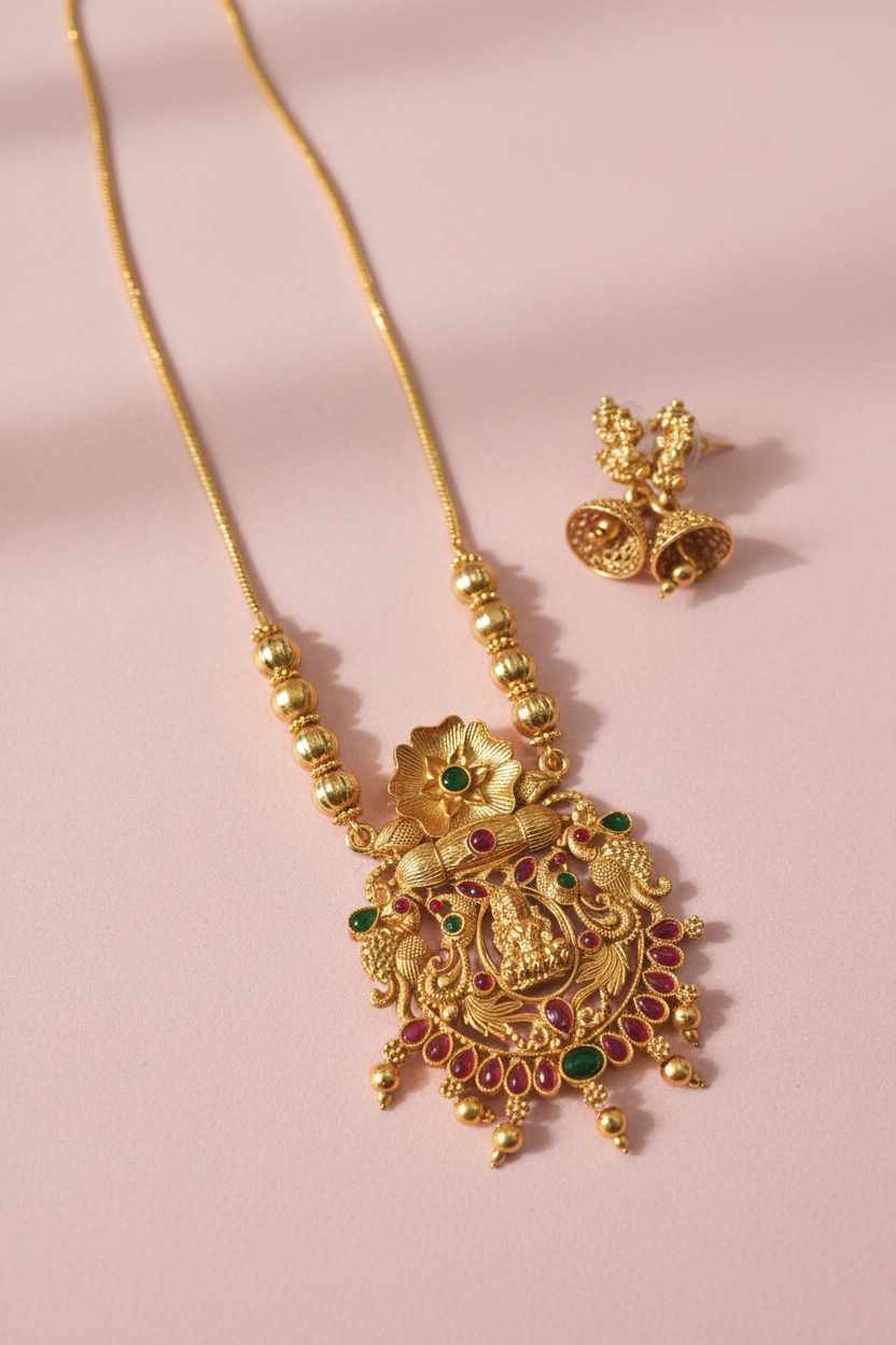Multicolor-Matte-Lakshmi-Chain