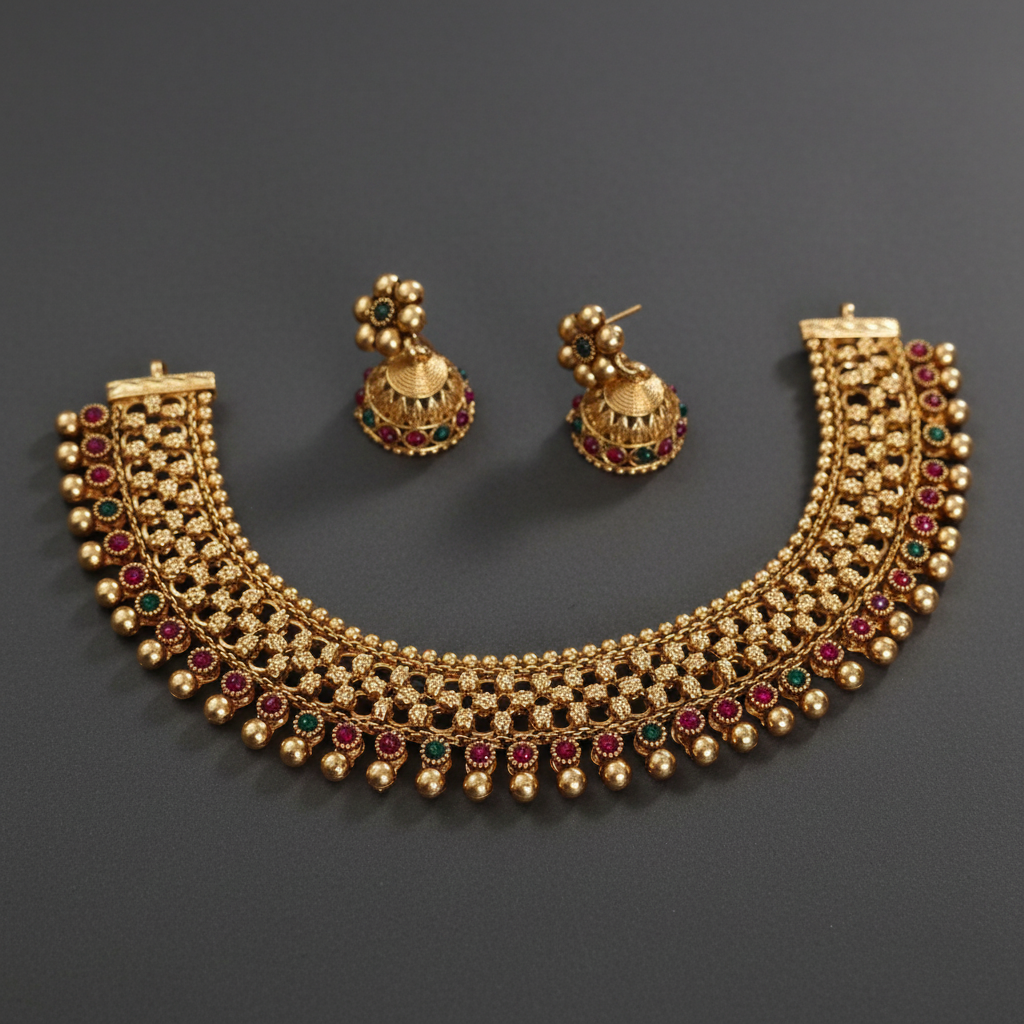 Multicolor AD Stone Necklace 