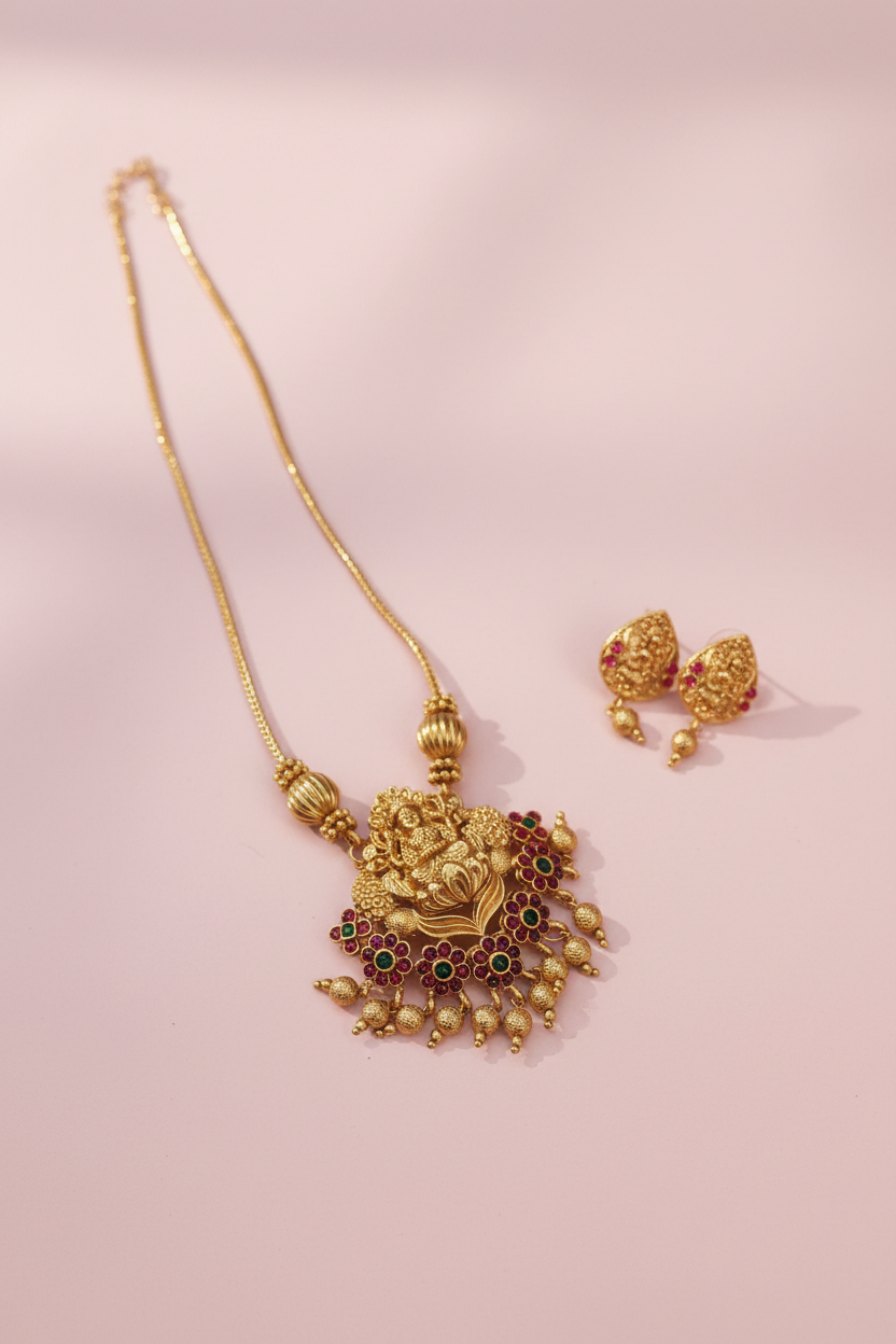 Multi Floral Lakshmi Chain