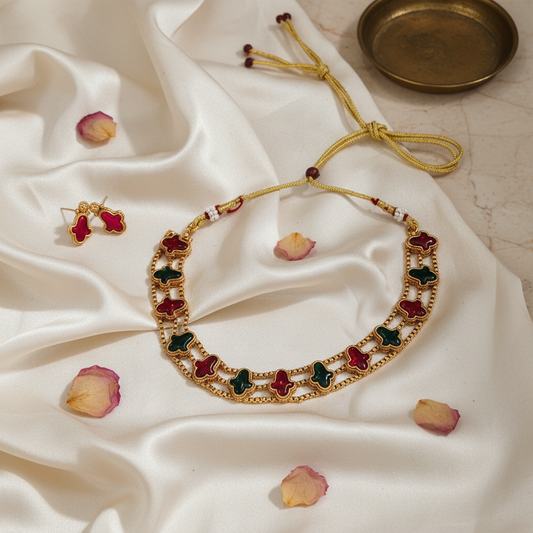 Multicolor Floral Necklace