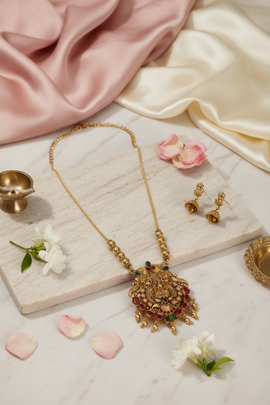 Multicolor Lakshmi Matte Chain