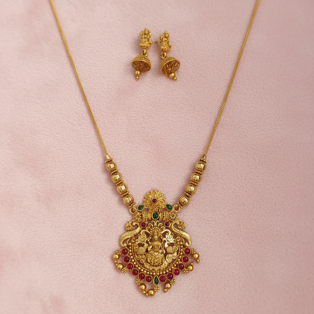 Multicolor Lakshmi Matte Chain