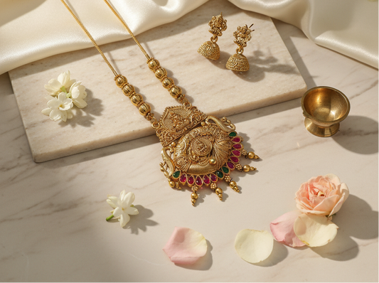 Multicolor Matte Lakshmi Chain