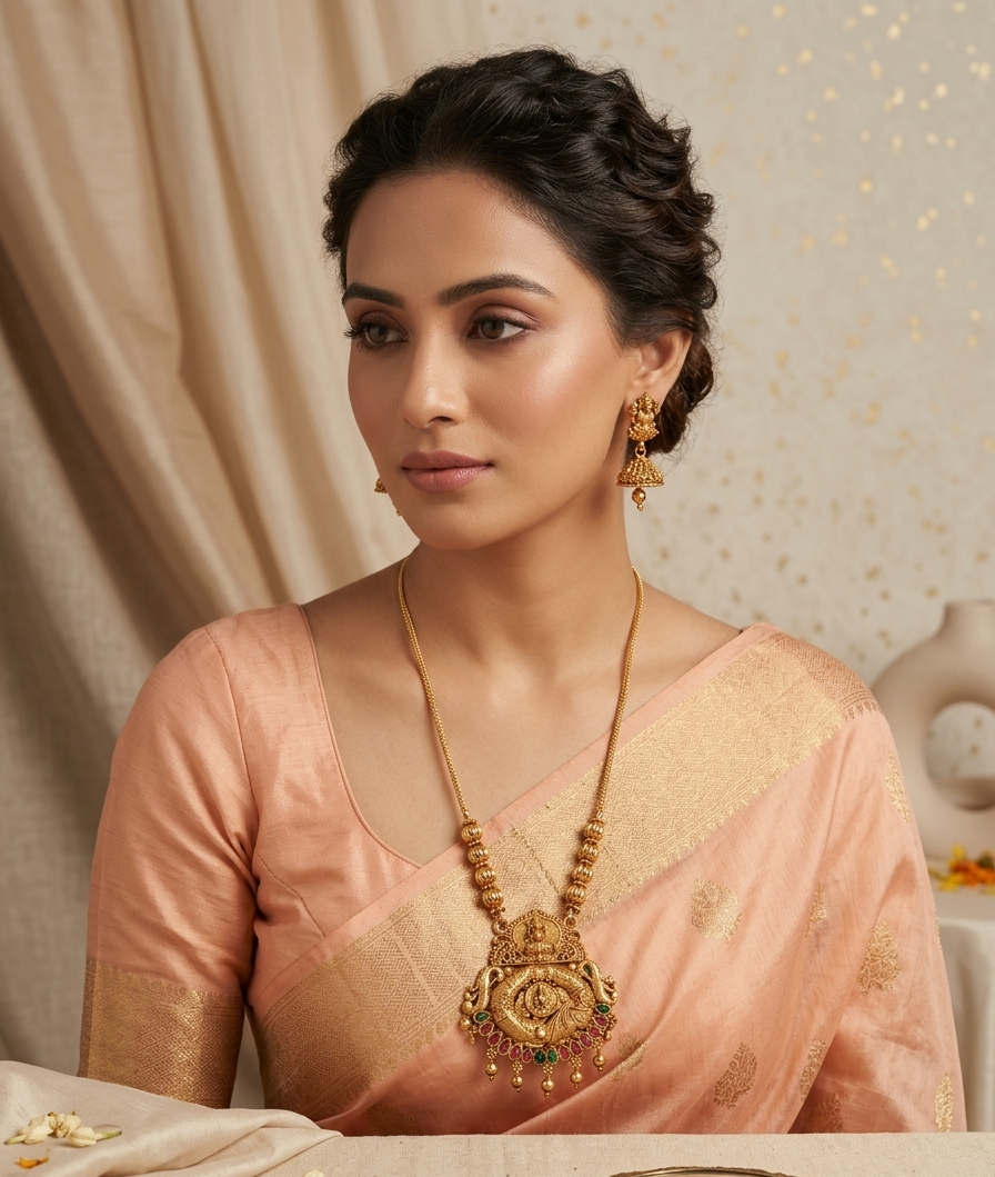 Multicolor Matte Lakshmi Chain