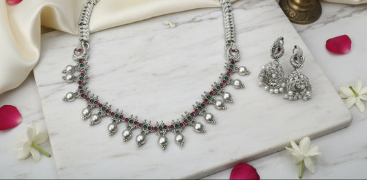Multicolor Oxidised Necklace