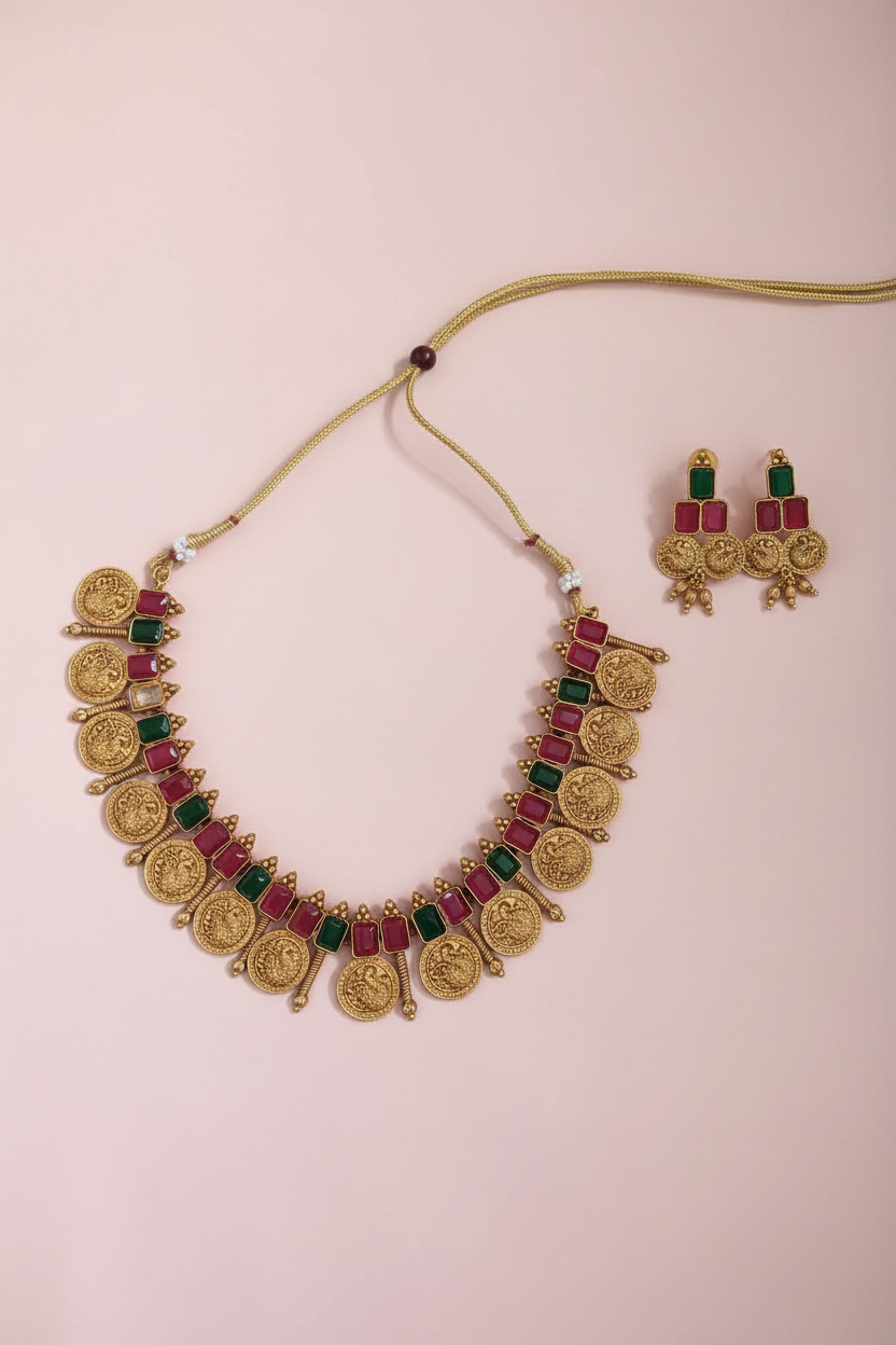 Multicolor peacock necklace 