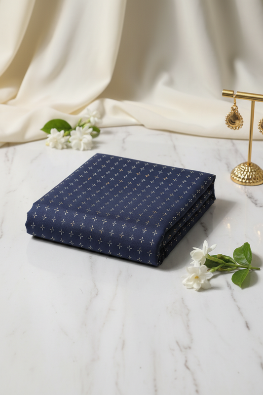 Navy Blue Silk Saree