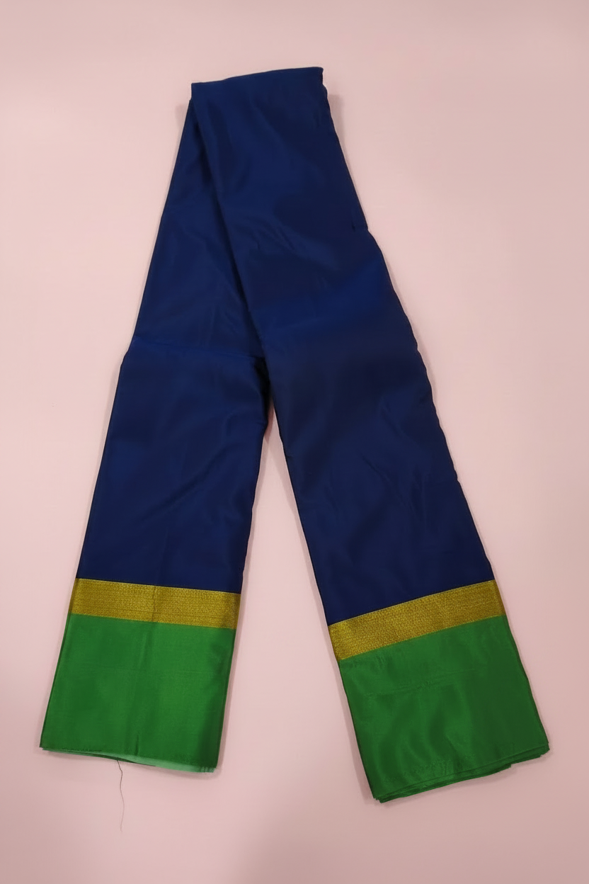 Navy poly silk saree 