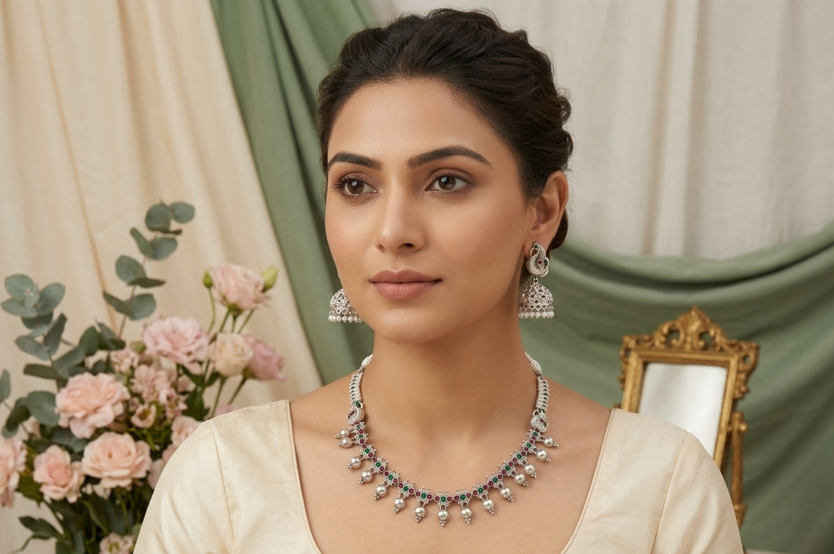 Multicolor Oxidised Necklace