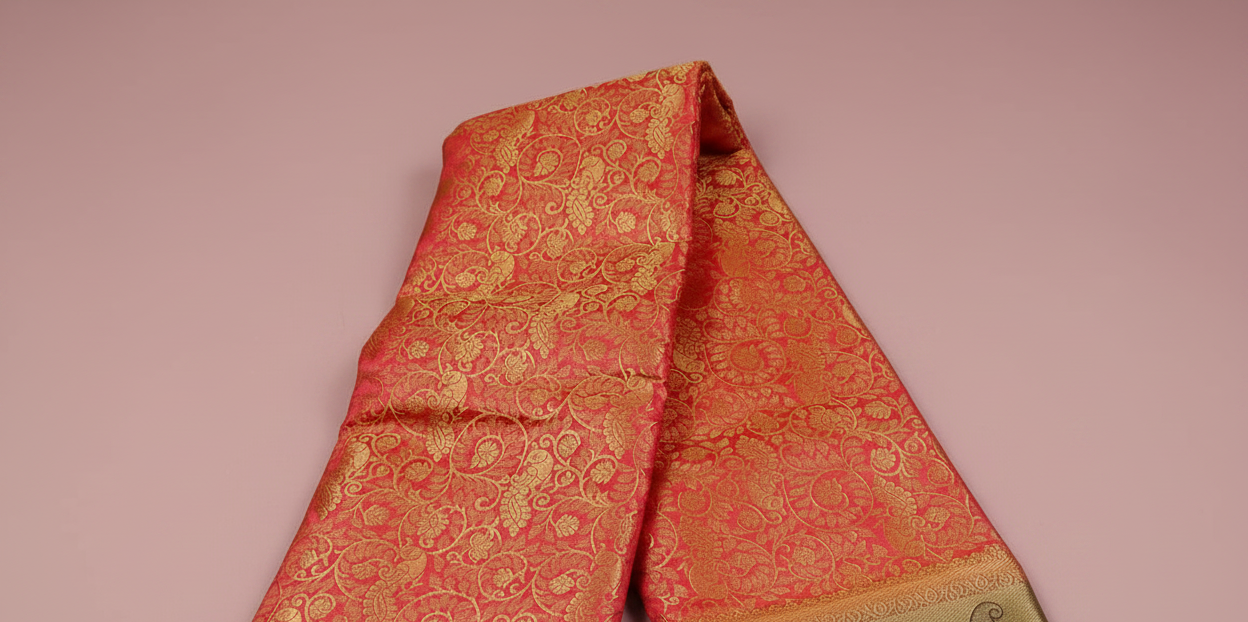 Orange Banarasi Saree