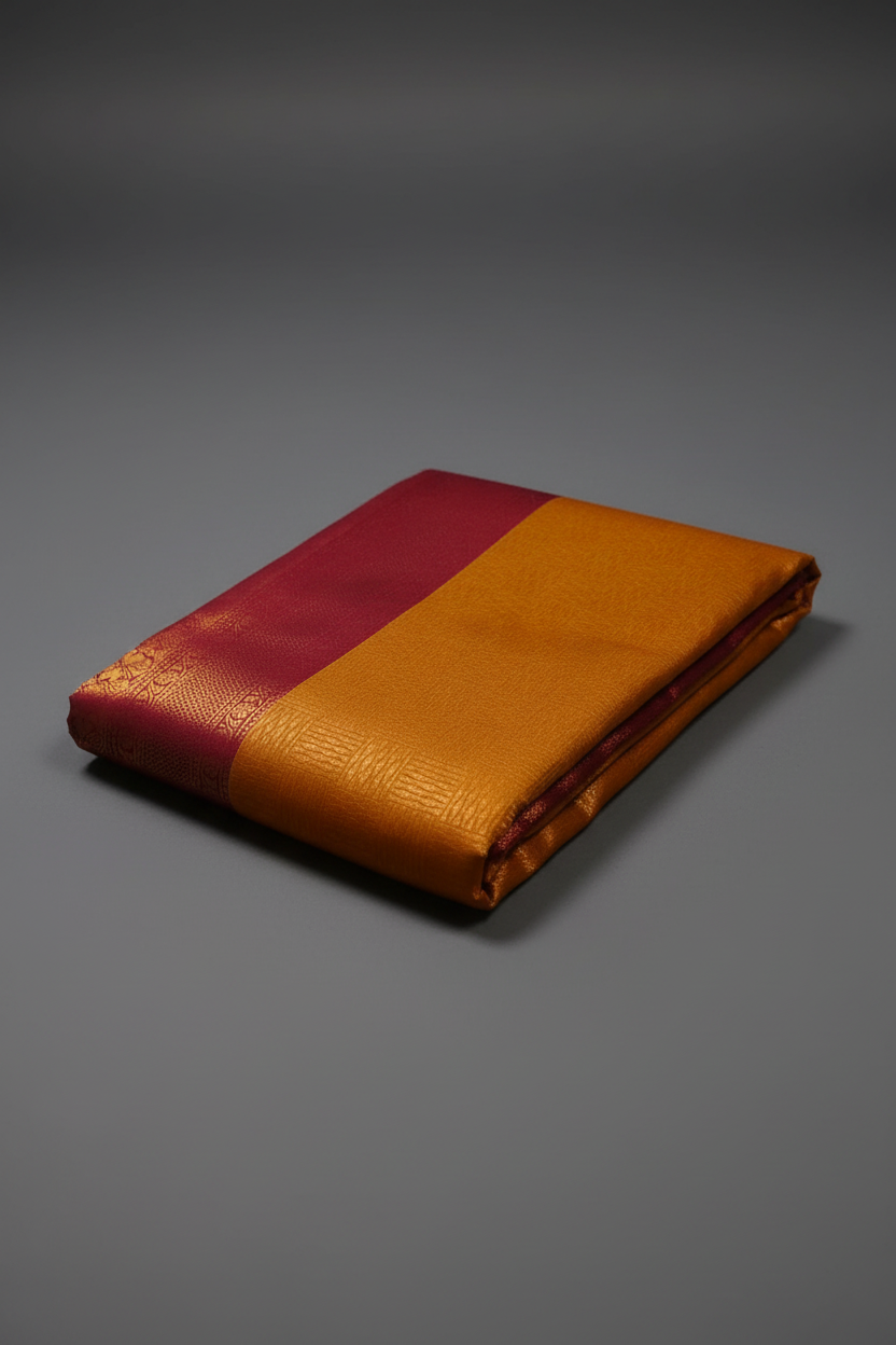 Orange Red kk saree
