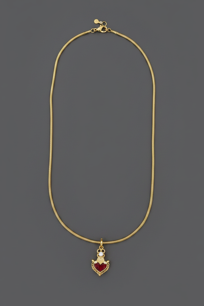 Palak Chain Red Heart