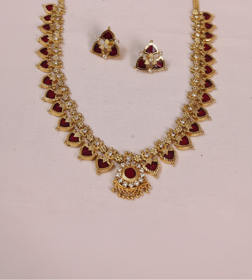 Gold Replica Palak Necklace