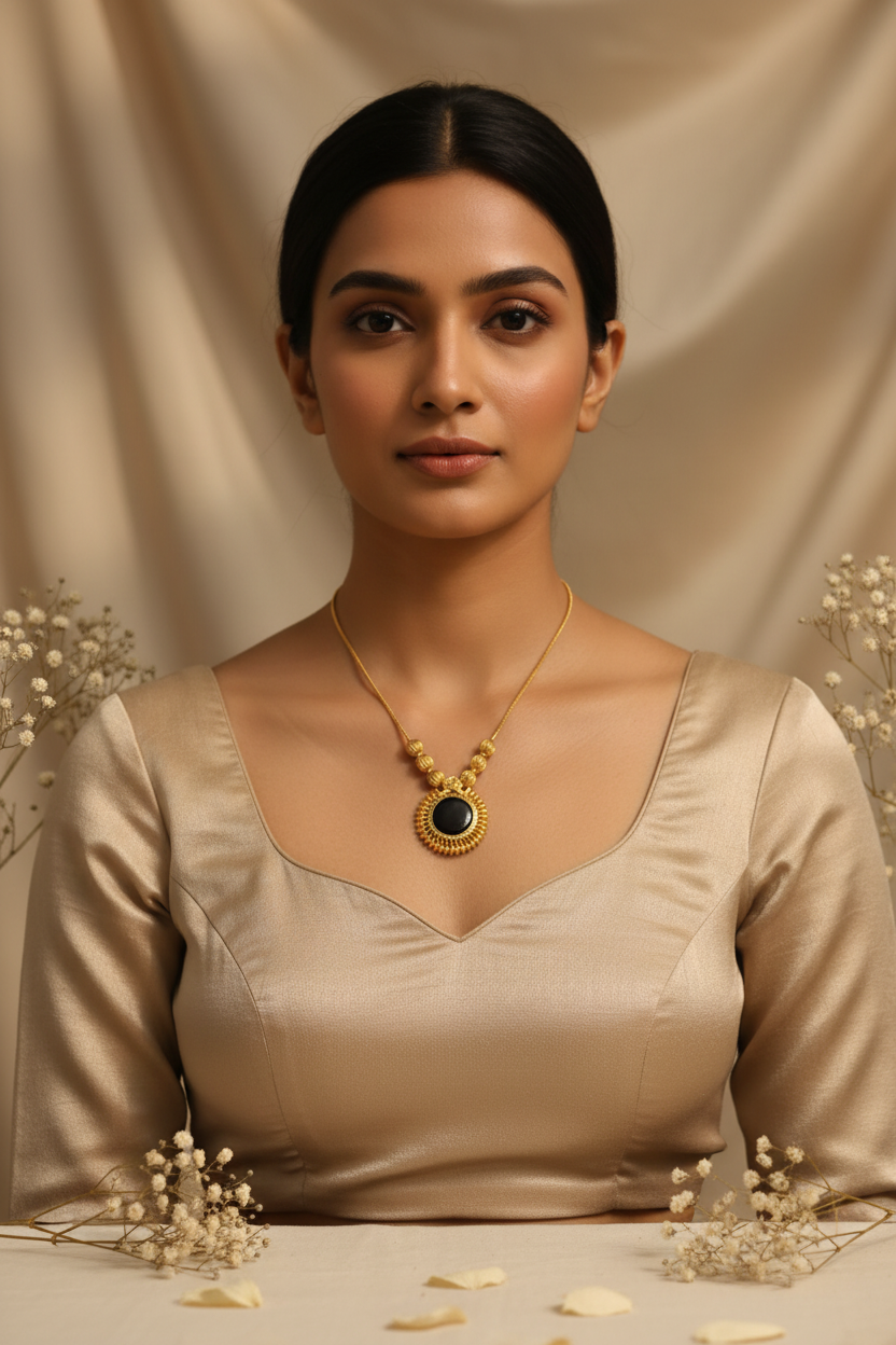 Palak Gold pendant chain 