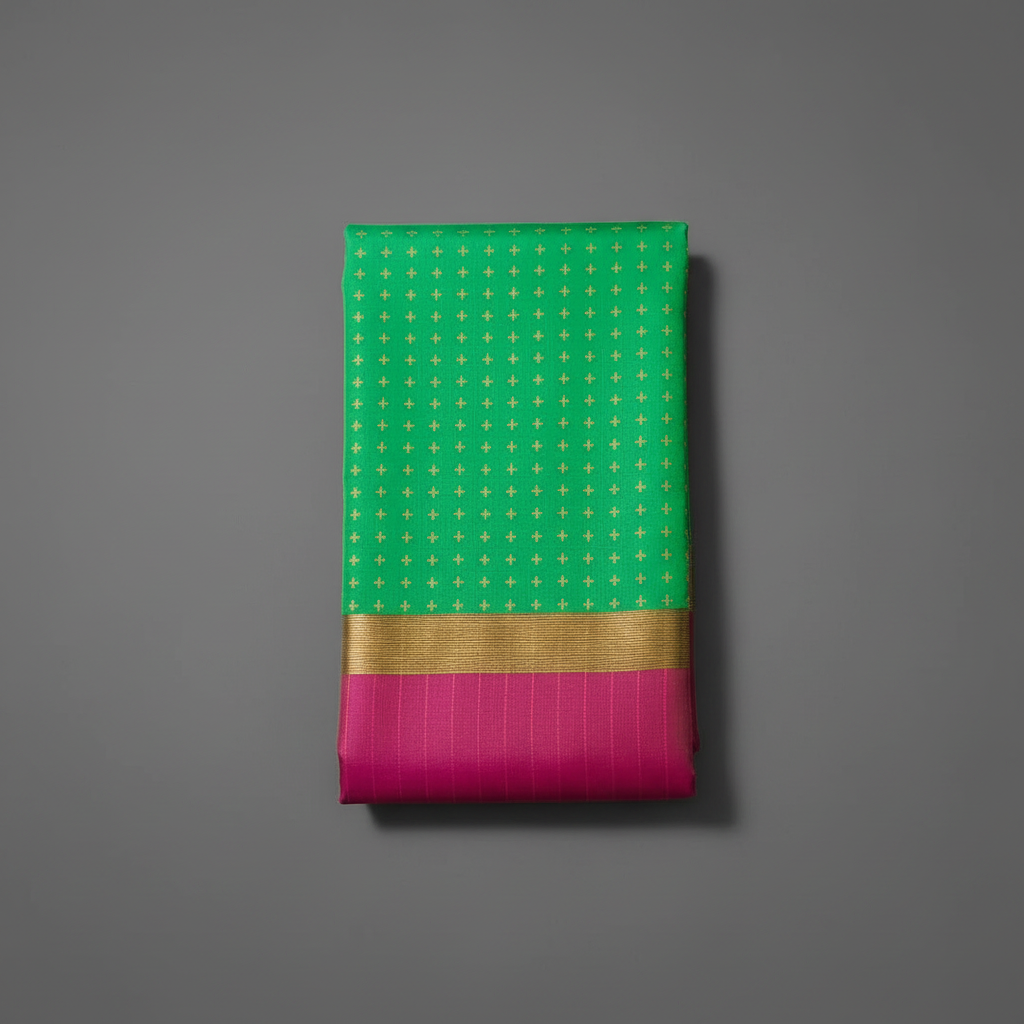 Parrot Green Soft Silk