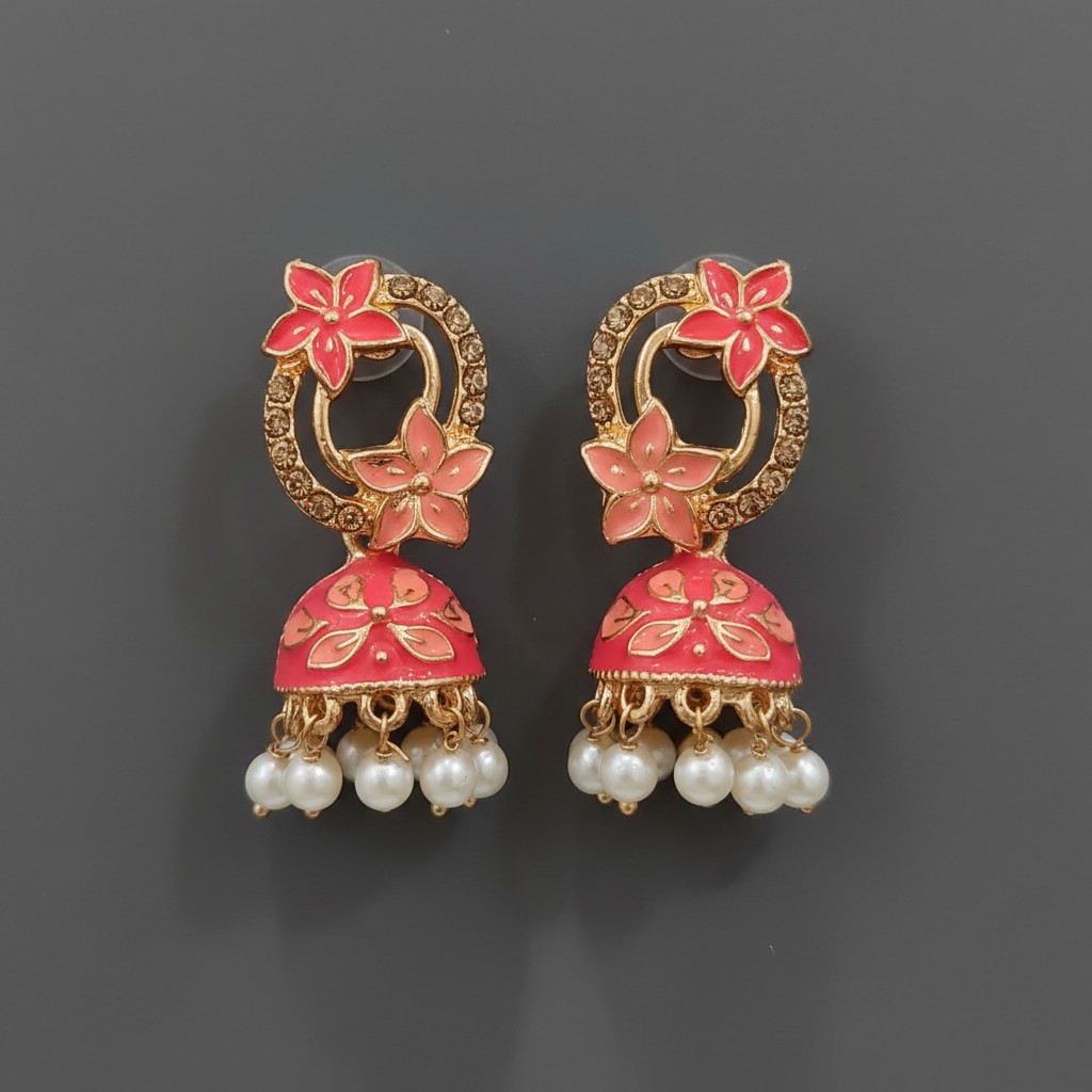 Peach Matte Jhumka