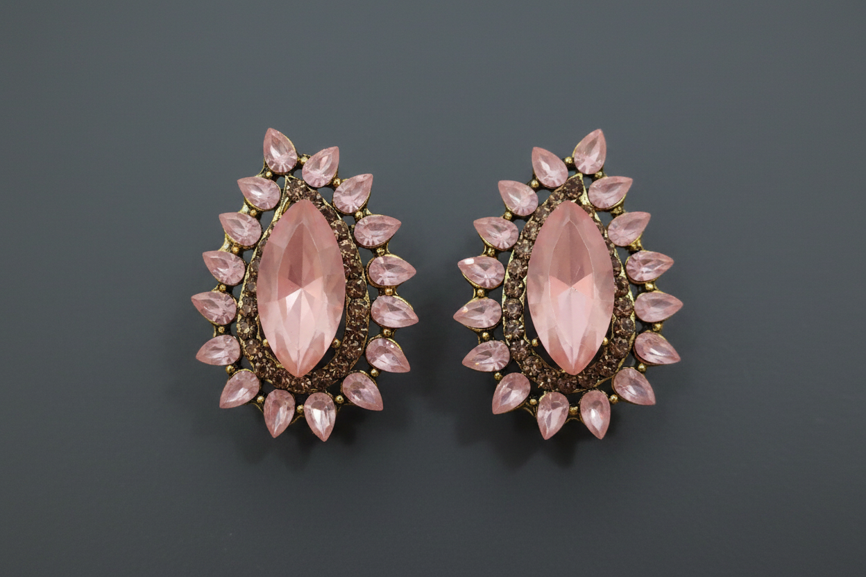 Peach Stone Earrings