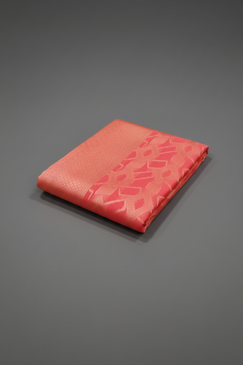 Peach tissue Saree