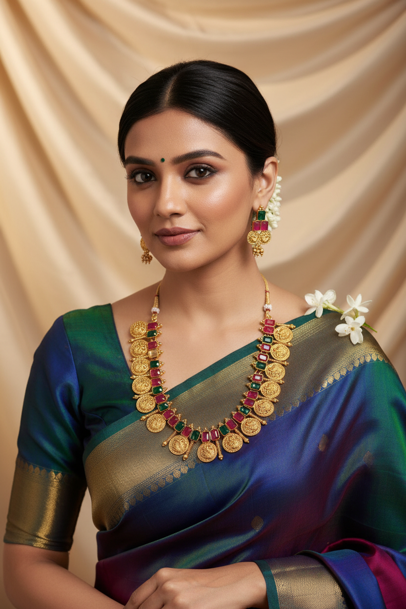 Peacock Coin necklace 