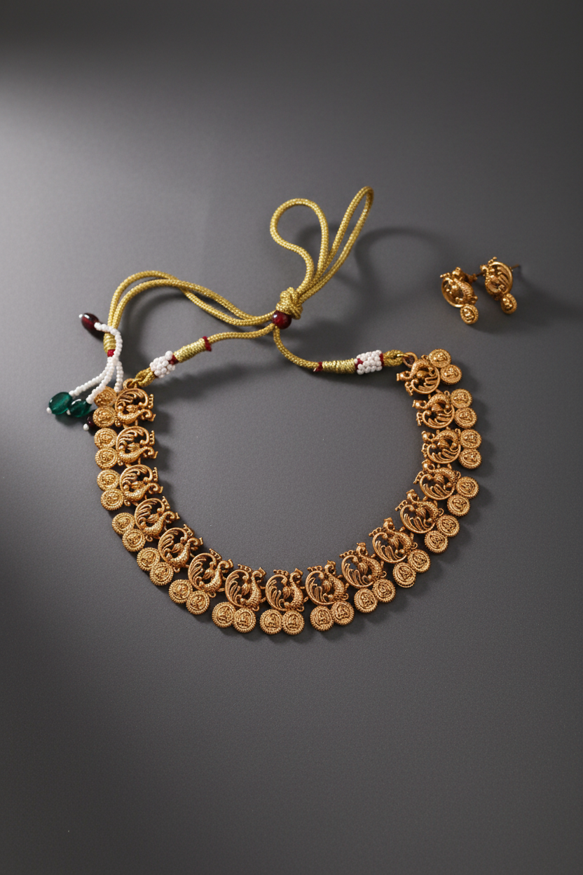 Peacock Design Necklace 