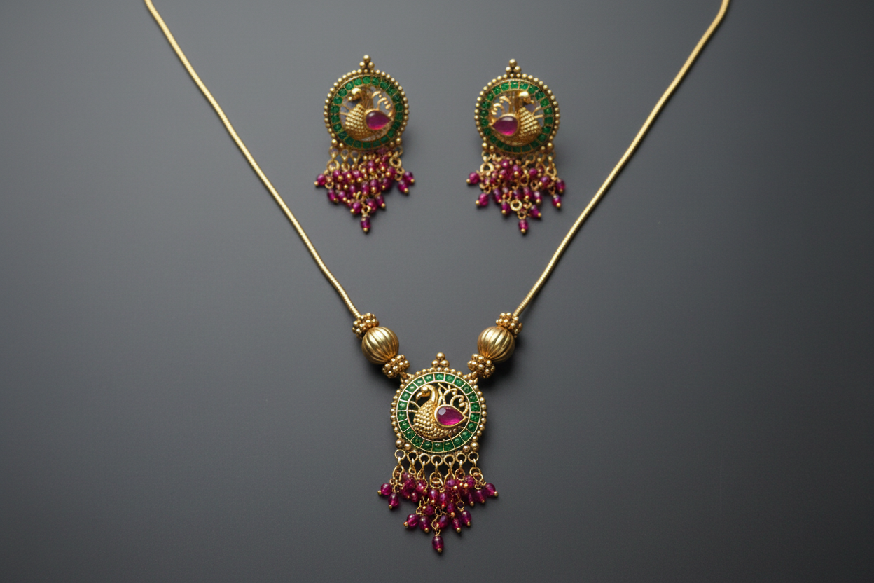 Peacock matte chain