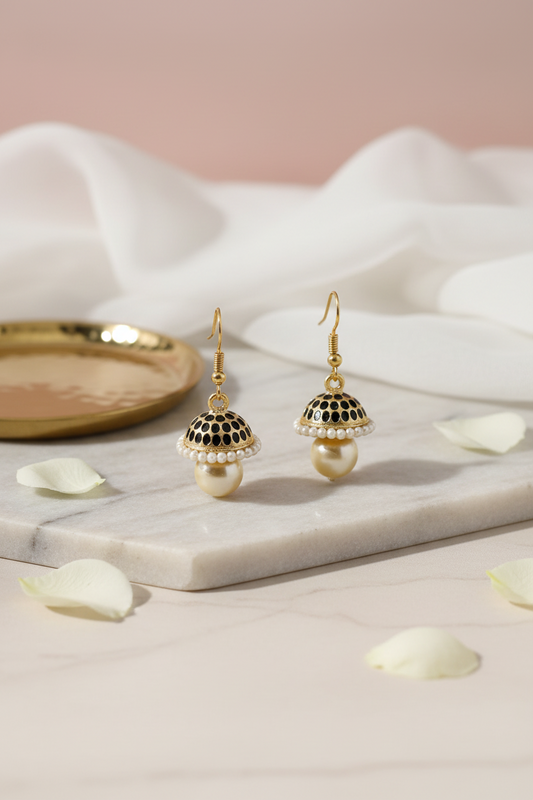 Pearl Drop Meenakari Earrings