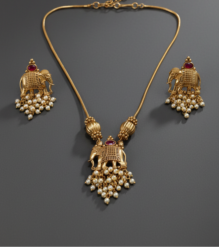 Elephant Pearl Droppings Chain