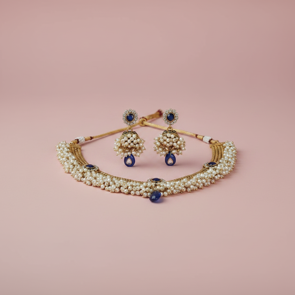 Blue Pearl Necklace