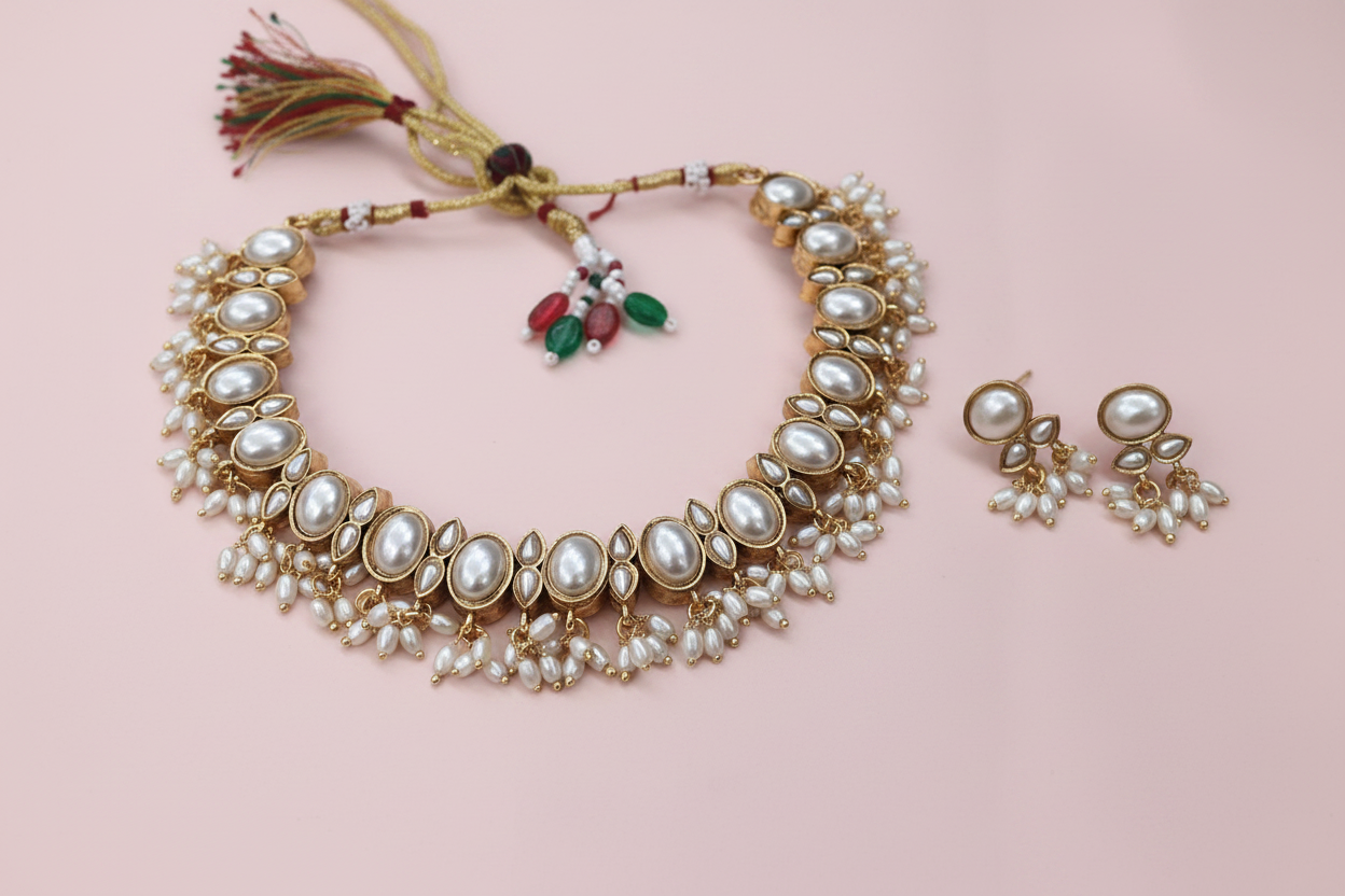 Multi Pearl Reversible Choker