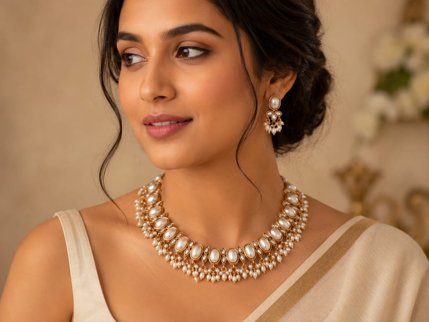 Multi Pearl Reversible Choker