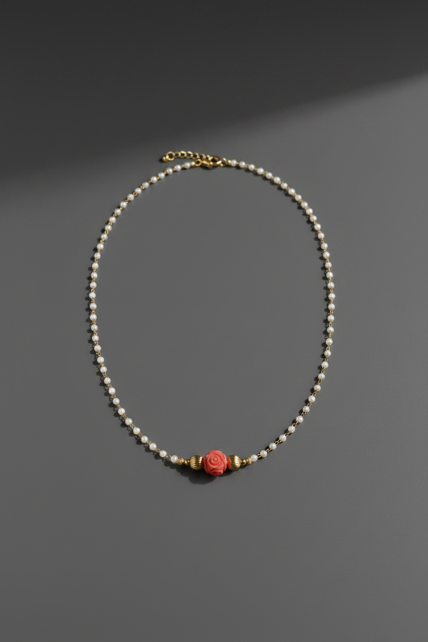Pearl Chain Orange Bead 