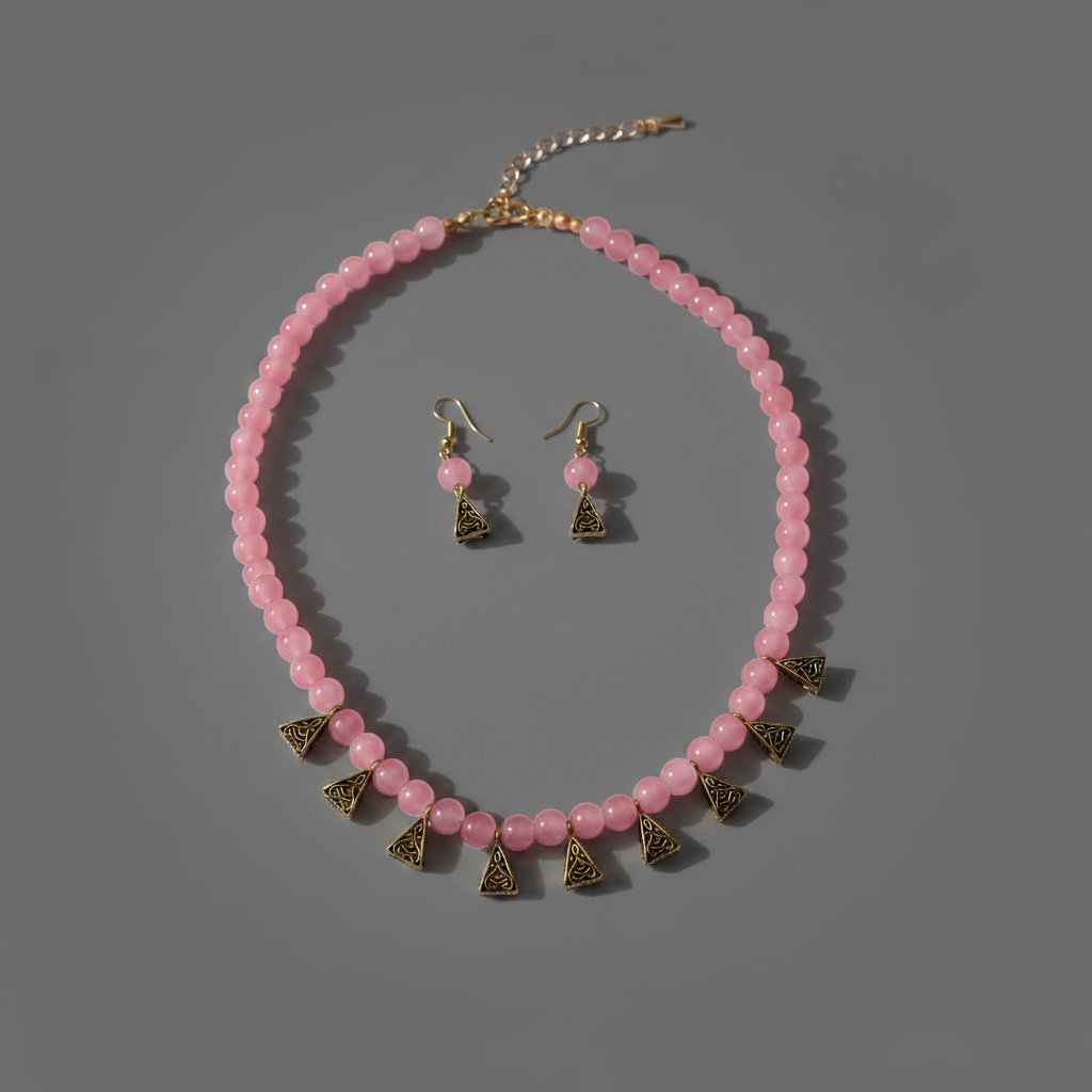 Pink-Glass-Bead-Chain
