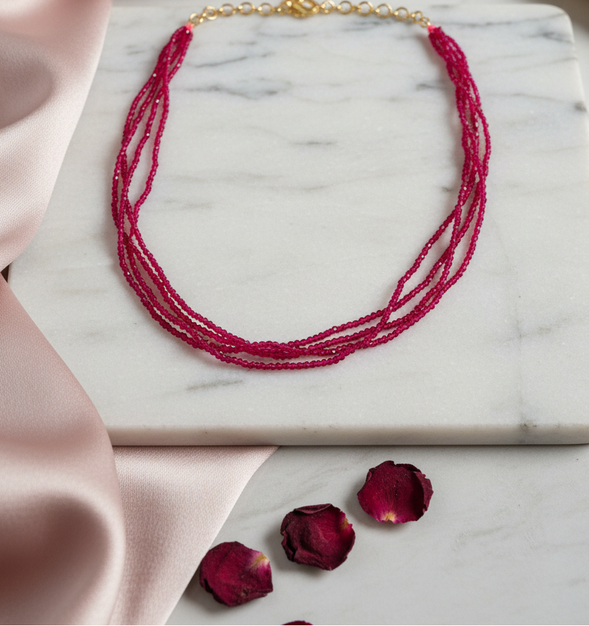 Pink-Crystal-Beads-Chain
