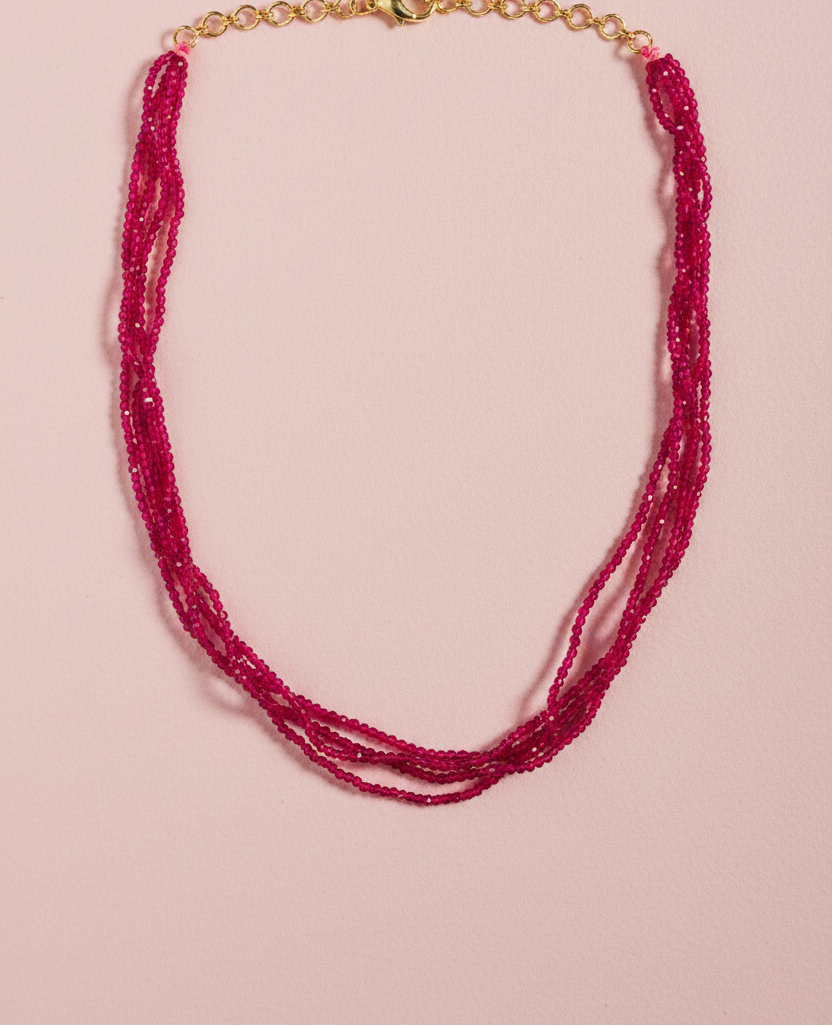 Pink-Crystal-Beads-Chain