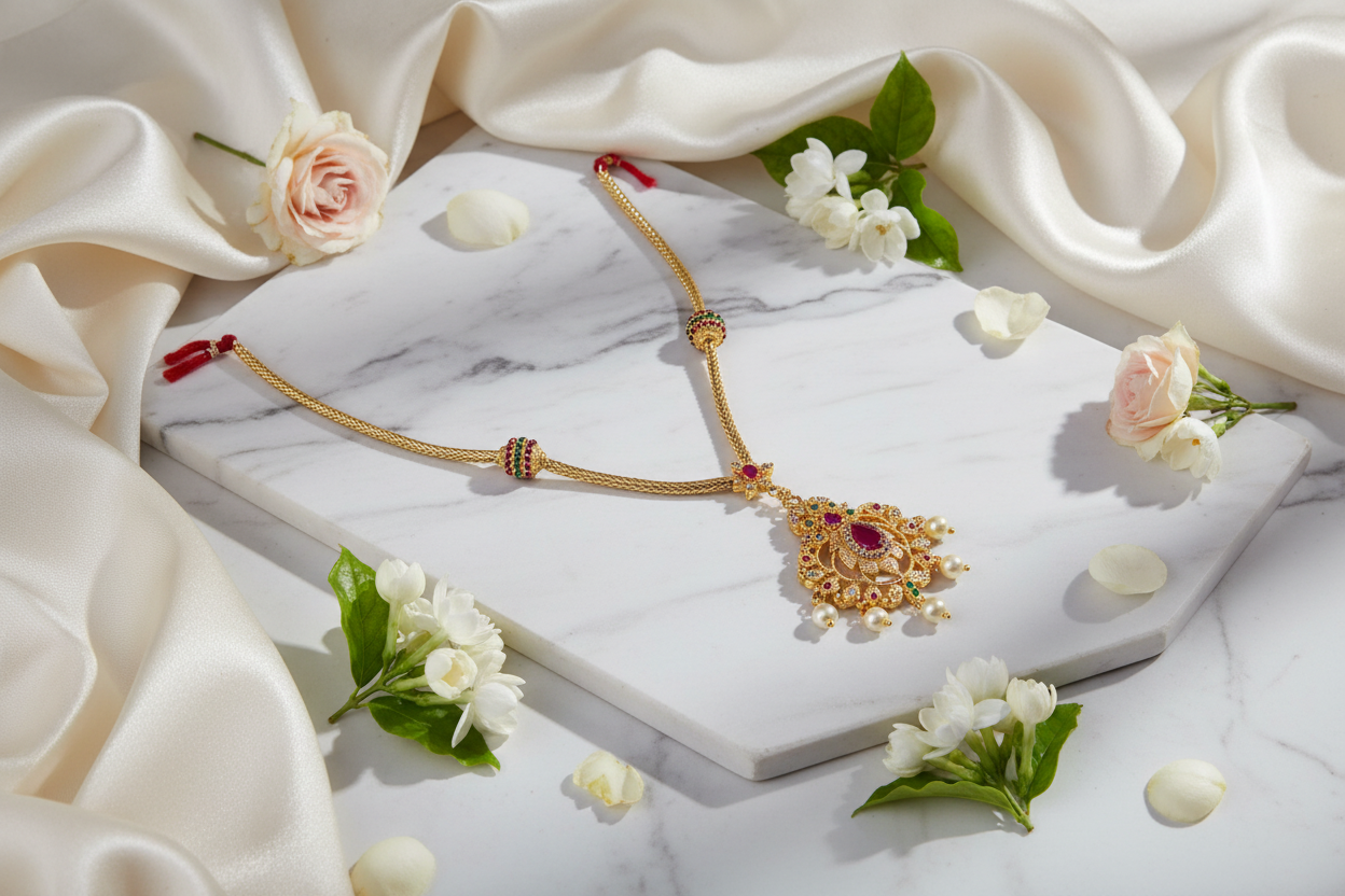 Pink AD stone Chain 