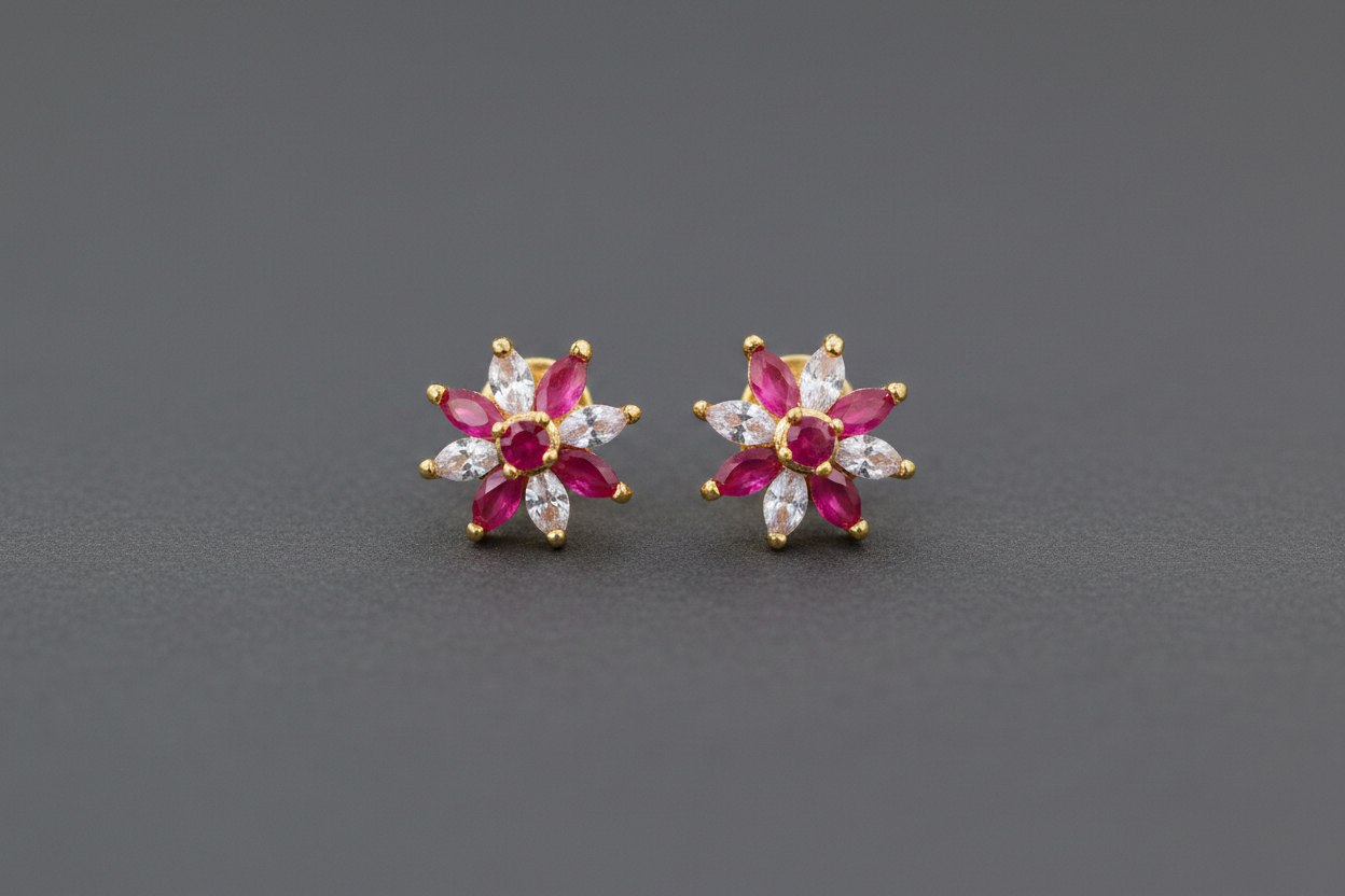 Pink Gold Replica Stud