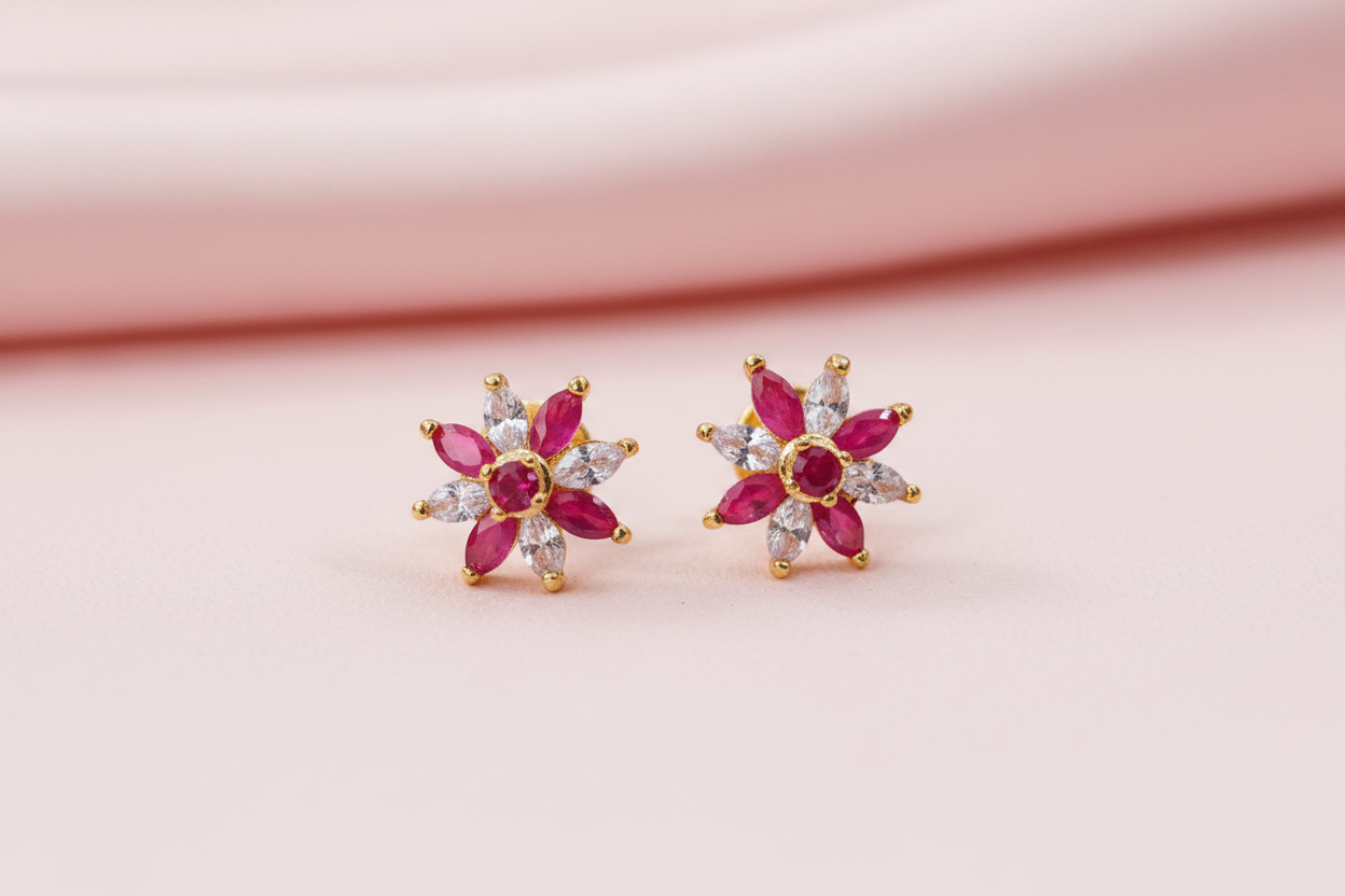 Pink Gold Replica Stud