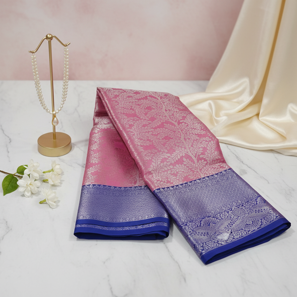 Pink Silver Symphony Saree