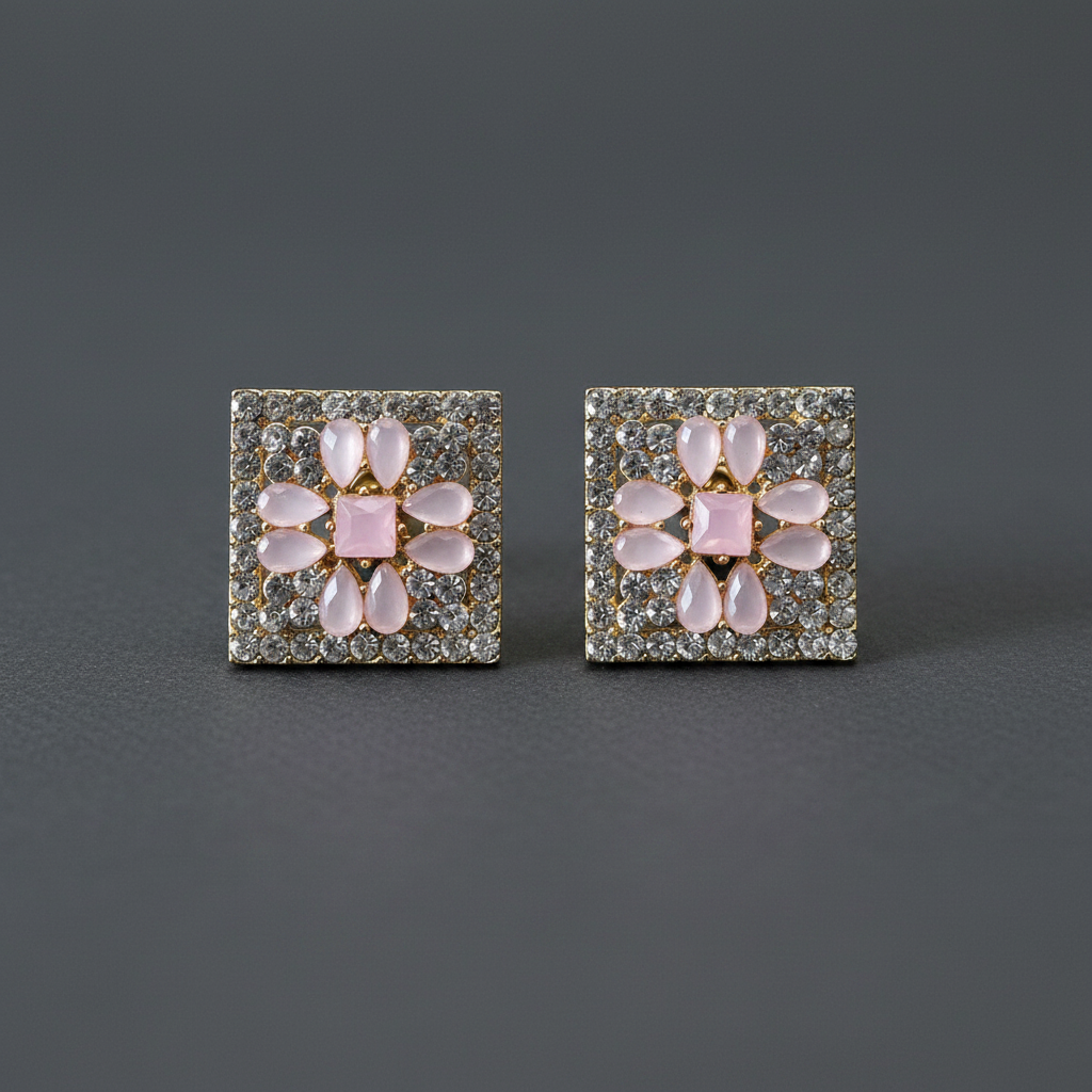 Pink Stone Studs