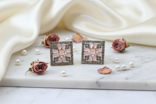 Pink Stone Studs