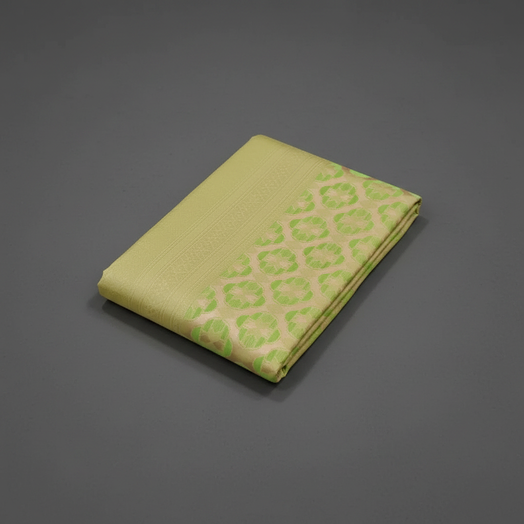 Pista Glow Tissue Saree