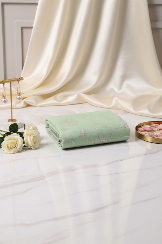 Pista Green Linen Elegance
