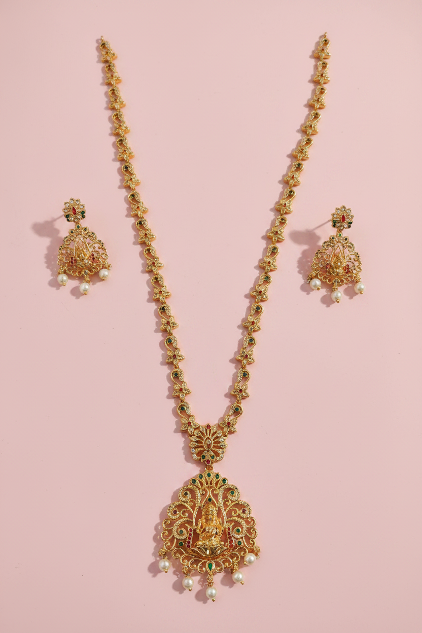 Gold Polish Lakshmi Necklace