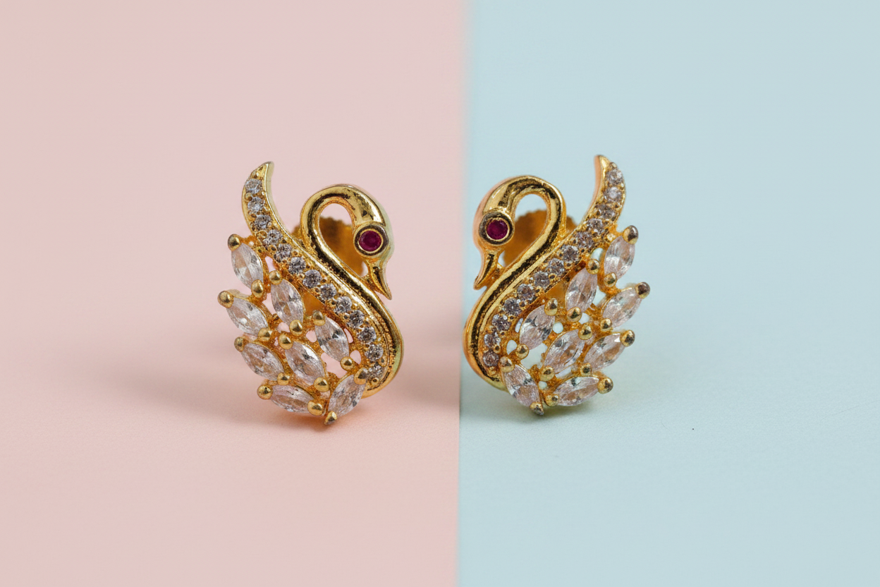 Premium-AD-Swan-Earrings