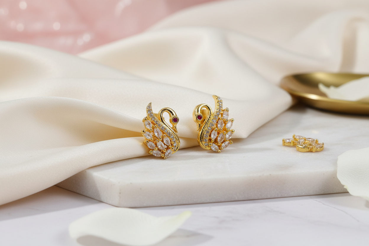 Premium-AD-Swan-Earrings
