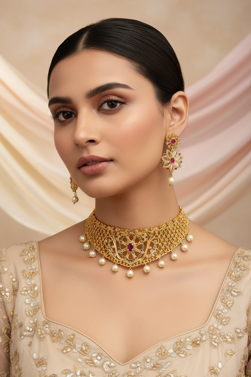 AD Floral Premium Choker
