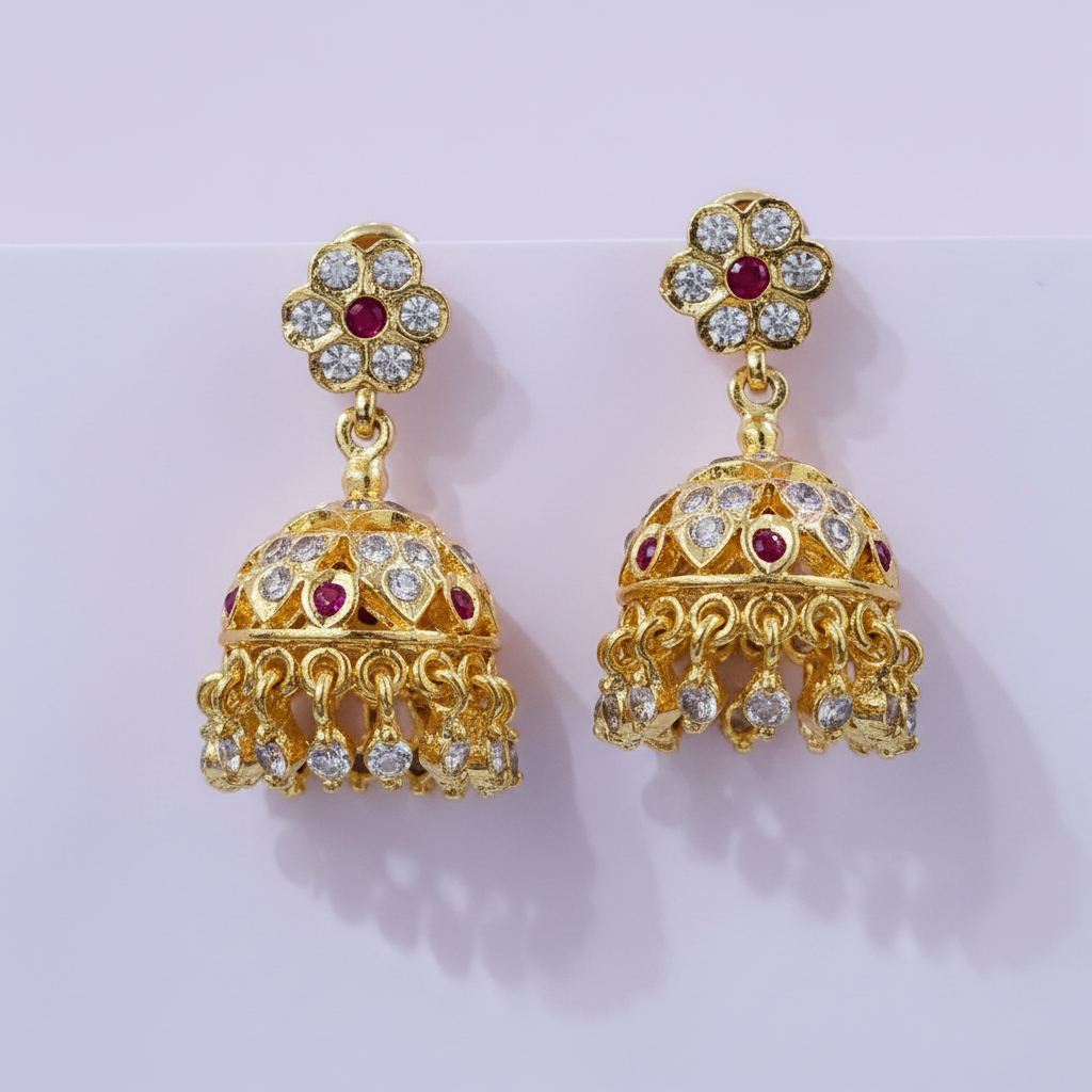 Premium Floral Impon Jhumka