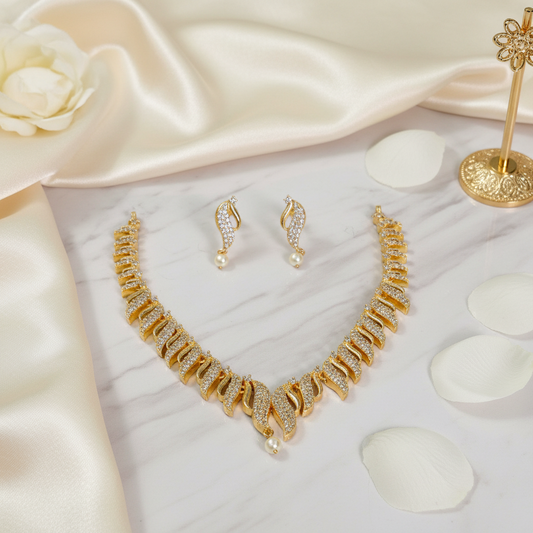 Premium Gold AD Necklace